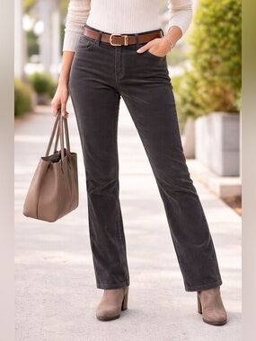 Charter Club Charcoal Gray Straight-Leg corduroy pants size 8